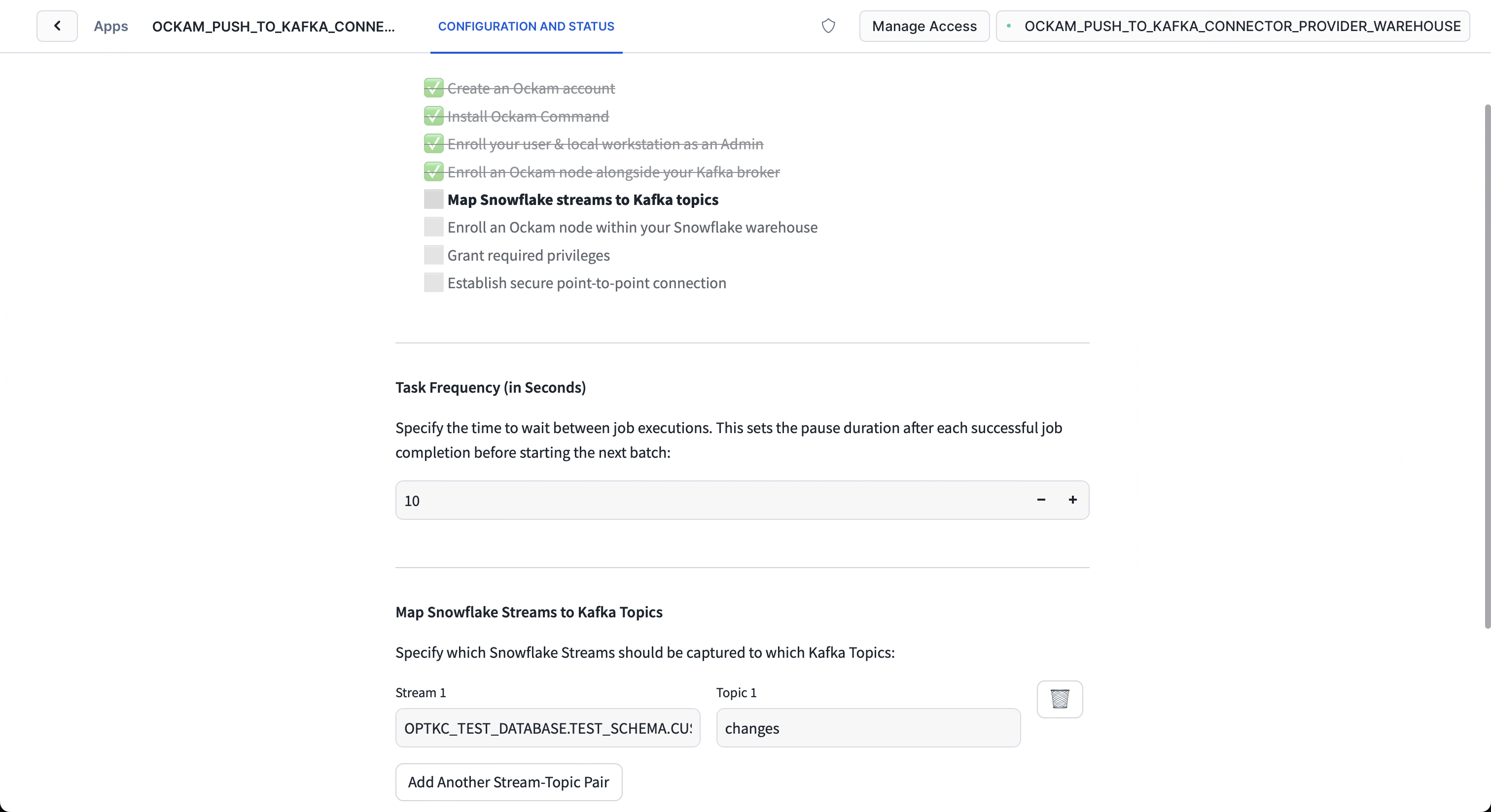 Map streams to Kafka topics